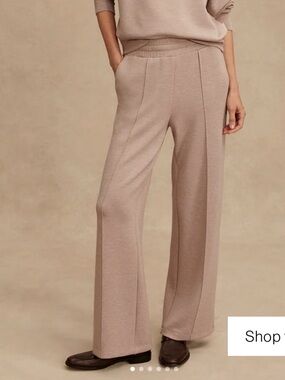 NWT Varley The Wide Leg Pant 28" - Taupe Marl - Size XXS